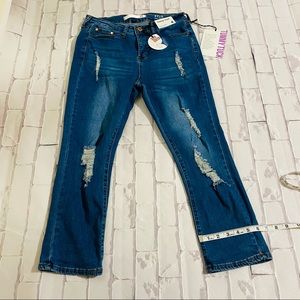 High rise skinny jeans